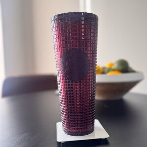 Starbucks Burgundy Textured Tumbler